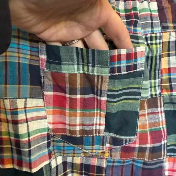 New NorthStyle madras preppy skirt - built in shorts. Summer. Spring. Plaid. - Picture 6 of 7